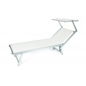 Lettino Rimini bianco 153x21x72 cm