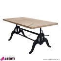 Tavolo in legno e metallo 178x86,5x88 cm