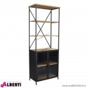 Libreria in legno con cassetti 68x39x183h cm