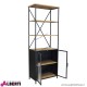 Libreria Brock in legno con cassetti 68x39x183h cm