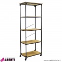 Libreria in legno con ruote 64x37,5x169,5h cm