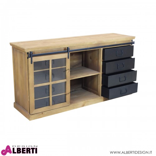 Credenza Cordell in legno con cassetti 42,3x147x75h cm