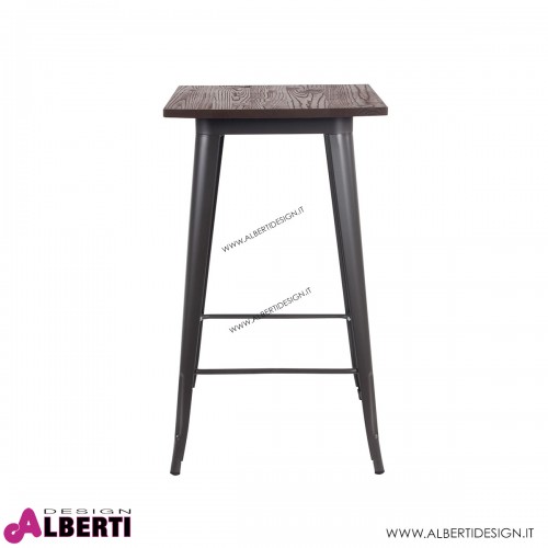 Tavolino alto Pordoi in legno 60x60x103h