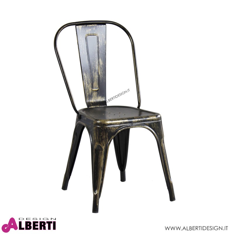 Sedia Lola nero antico 45x35x85h cm