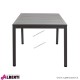 Tavolo Milo in alluminio per esterno color talpa 150x90x74 cm