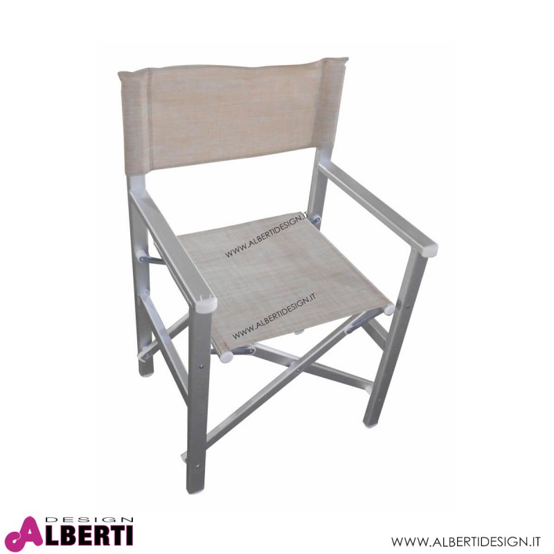 Sedia regista textilene beige 55x46x45/88 cm