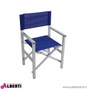 Poltrona da regista textilene blu 55x46x45/88 cm