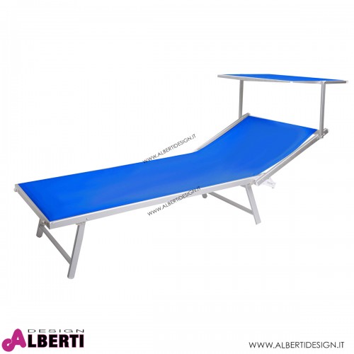 Lettino XXL blu 210x97x41 cm