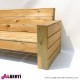 950 ZDPM125_f Divano in legno per esterno Mantova, in pino impregnato, 198x75xh42/82 cm