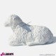 963 PLA53_c Pecora bianca coricata 43cm