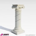Colonna bianca decorativa in vetro resina 27x27h97 cm