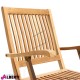 Sedia Pieghevole STANDAR in teak 55x60h95 cm con braccioli