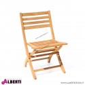 Sedia pieghevole in teak modello Harvard, 51x60x80cm