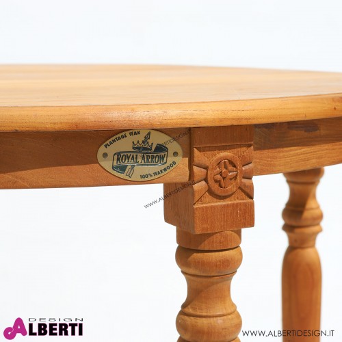 Tavolino in legno di teak rotondo Elegance D70x74 cm