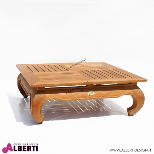 Tavolino da thé OPIUM in teak 100x100h35