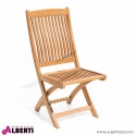 Sedia pieghevole Kingston in teak 45x65h97 cm