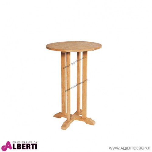 Tavolino bar legno di teak D70 H110 cm