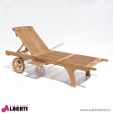 Lettino in teak modello York, 198x73xh40 cm