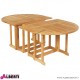 Kit estensione ovale in teak per tavolo 100x120h74 cm