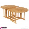 Kit estensione ovale in teak per tavolo 100x120h74 cm