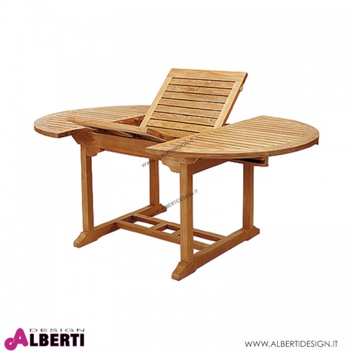 Tavolo allungabile in teak 120-180x100x74 cm