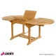 Tavolo ovale in teak allungabile 150-200x100h74 cm