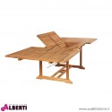 Tavolo ovale in teak con piano allungabile 200/300x120x74 cm