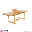 Tavolo rettangolare Elegance in teak con piano allungabile 180-240x90h74 cm