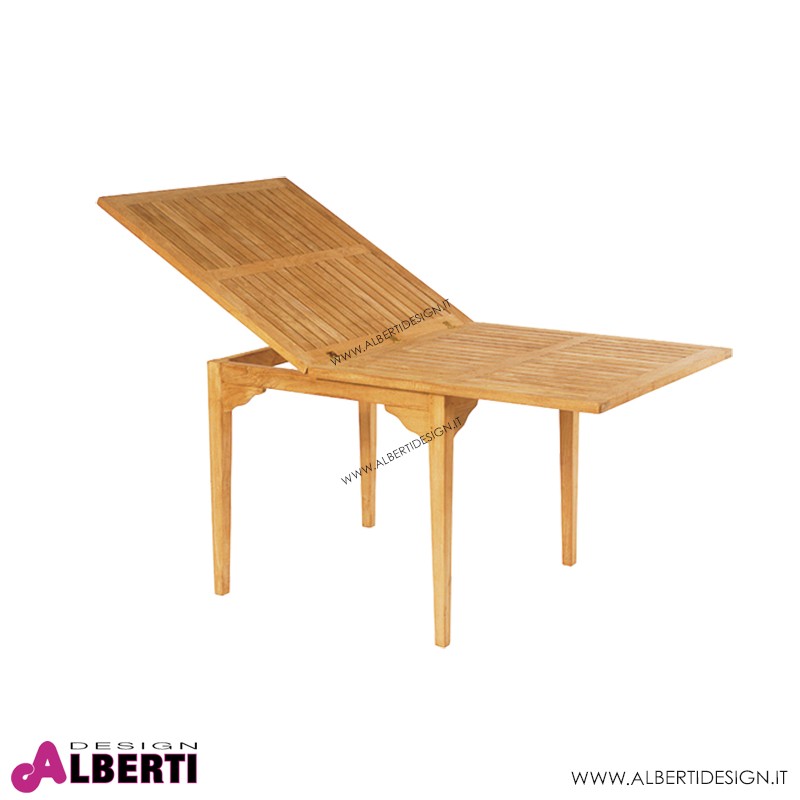 Tavolo Horta allungabile in teak 90-180x90H74 cm