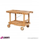 Carrello in teak modello Butler 122x54xh84 cm