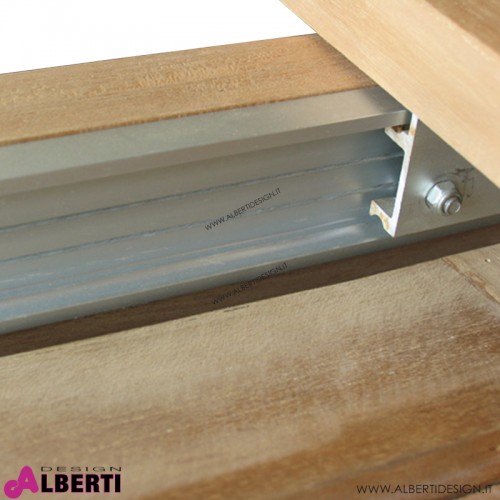 Tavolo ovalale in teak con piano allungabile 200-300x110x75 cm
