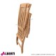 Sedia a sdraio Ocean in teak 163x59xh99 cm