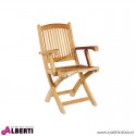 Poltrona pieghevole Standard in teak 54x58x88 cm