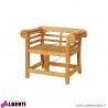 Poltrona Luytjens in teak con schienale diritto 96x63xh107 cm