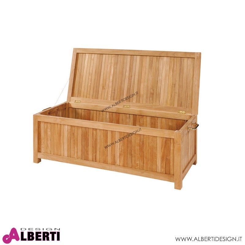 Cassapanca in teak 129x60xh60 cm