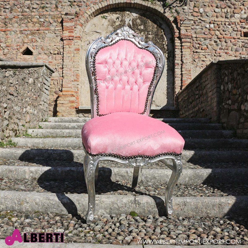 SediaPARIGIargento/rosa 54x54x108