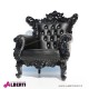 962 BAPOLB^B-EP_d Poltrona FRENCH black/black      ecopelle 100x90xh125