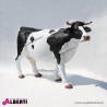 Mucca testa alta in vetroresina testa girata a destra H 148 cm