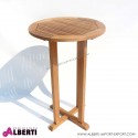 Tavolino da bar Sunny in teak, diametro 80Xh110 cm