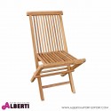 Sedia pieghevole in teak modello SNICK, 51x62xh91 cm