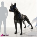 Cane boxer nero in vetroresina XL 173x190