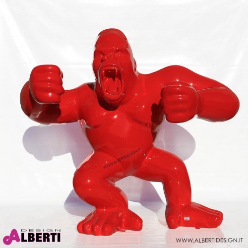 963 PLGORILLAXXXL_c Gorilla bocca apertaXXXL rosso