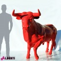 Toro 150x240 rosso in vetro resina