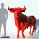 Toro 150x240 rosso in vetro resina
