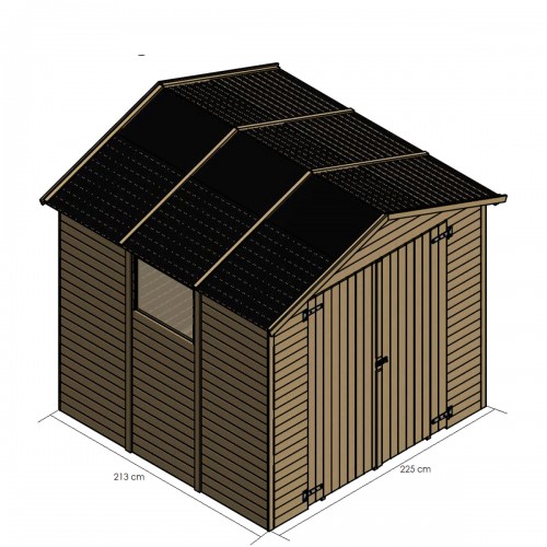 950 ZDP225X213_a Casetta ripostiglio in legno L 225 x P 213 x H 216