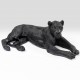 Figura Leone nero disteso | l 113