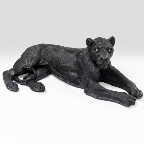 962 KA52818_a Figura decorativa Leone nero 113x 58x40h