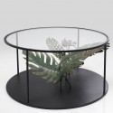 Tavolino caffè nero Palms | 80x40h