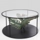 Tavolino caffè nero Palms | 80x40h