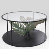 Tavolino caffè nero Palms | 80x40h